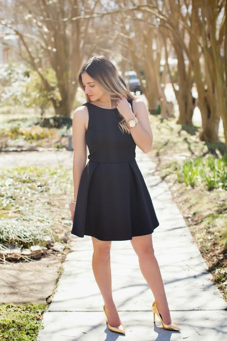 Black skater top skirt zara